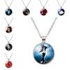 Elegante Michael Jackson Time Gem Anhänger Halskette mit Legierungsanhänger 51-80cm lang