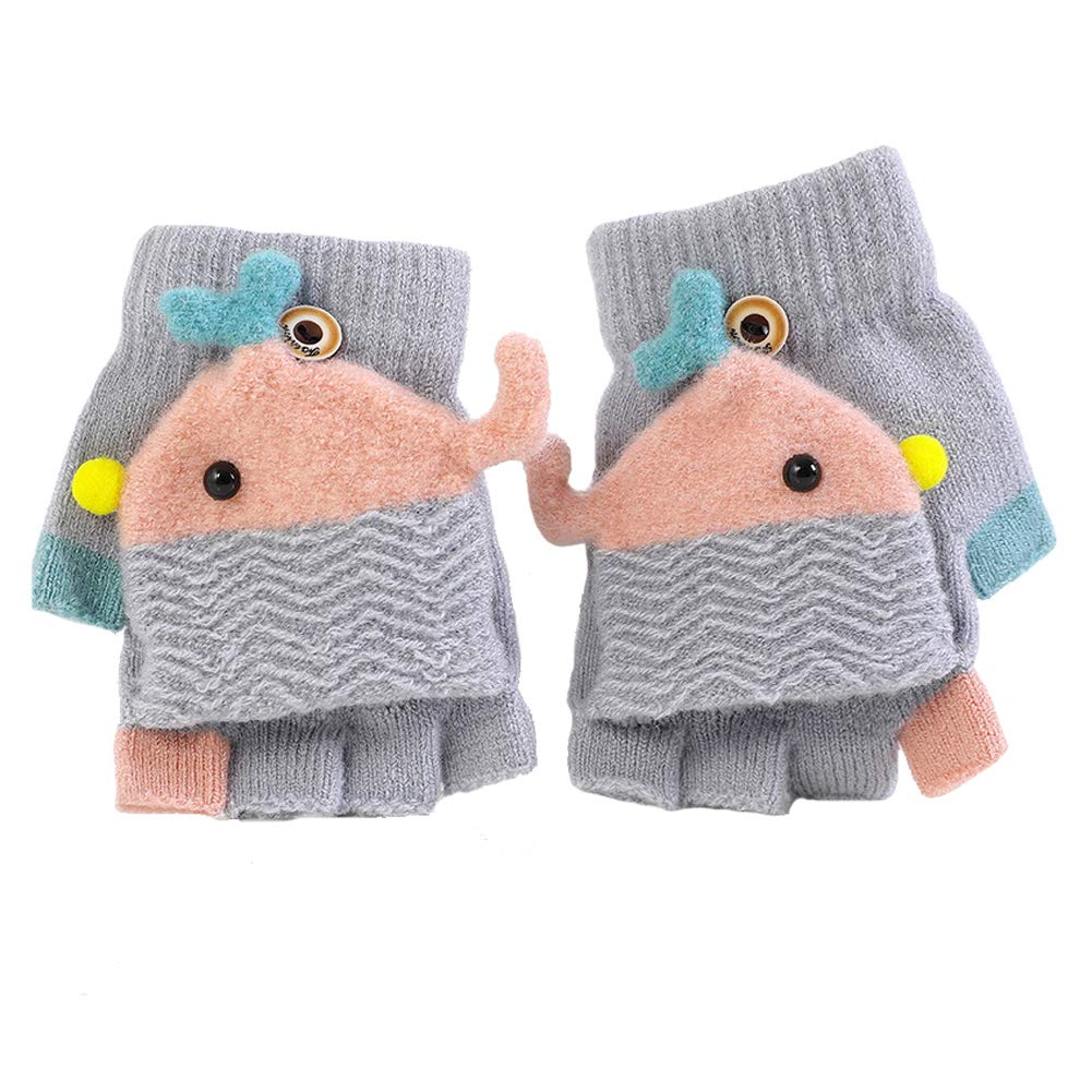Knit for Boys and with Mitten Fingerless and Warm and Cute for Baby Perfect for Playing In the and More [eipatu] Kids' Gloves, Girls, Covers,