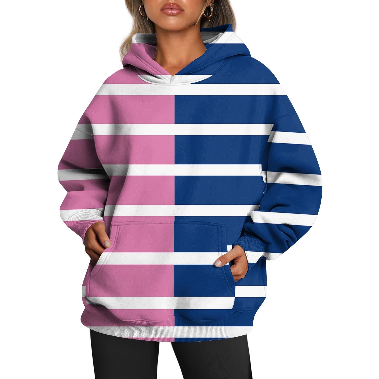 Женские толстовки с капюшоном большого размера с длинным рукавом с принтом — фото 9