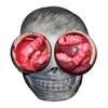 Halloween Prank Toy Soft Silicone Skull With Exploding Eyeballs And Worms Stress Relief Gadget Squeeze Skull Toys