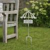 Vintage Lace Umbrella Garden Stake Weather-proof Metal Yard Art Flower Pot Bed Decoration