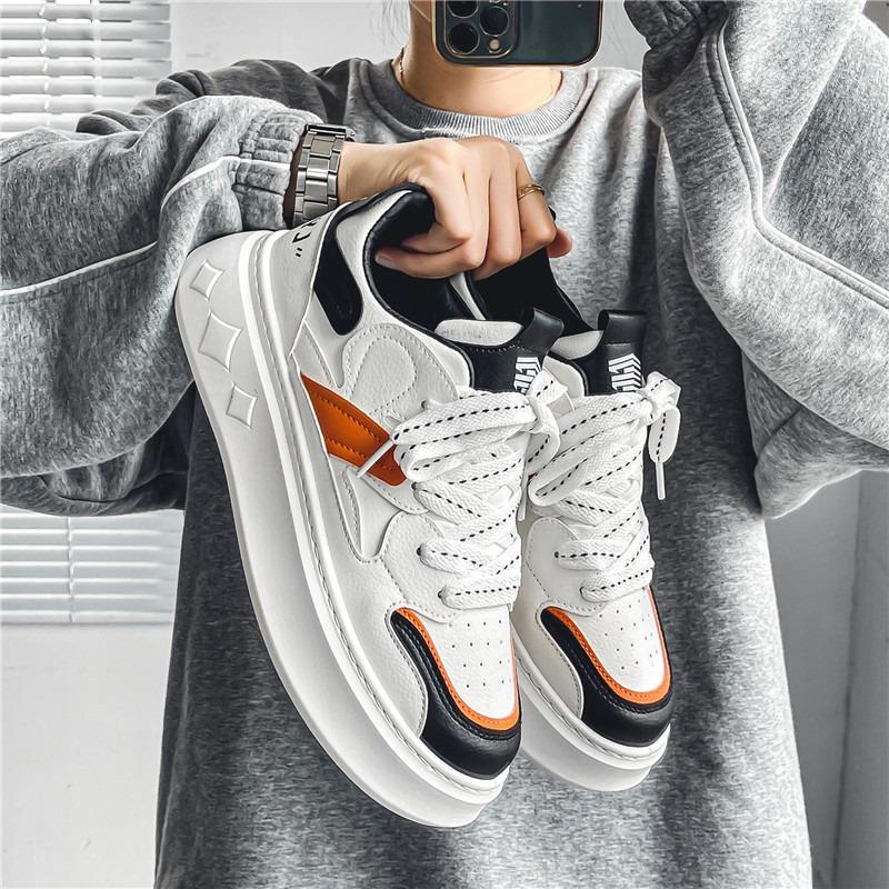 

Fashion Designer Platform Running Sneakers Women Tennis shoes Woman Walking Chunky Sneakers white Casual Slip on Vulcanized Shoes 44 оранжевый