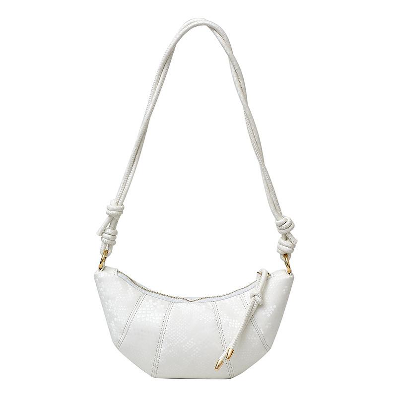 Literary small fresh simple pu solid color women's dumpling bag 25 spring new casual versatile women's shoulder messenger bag