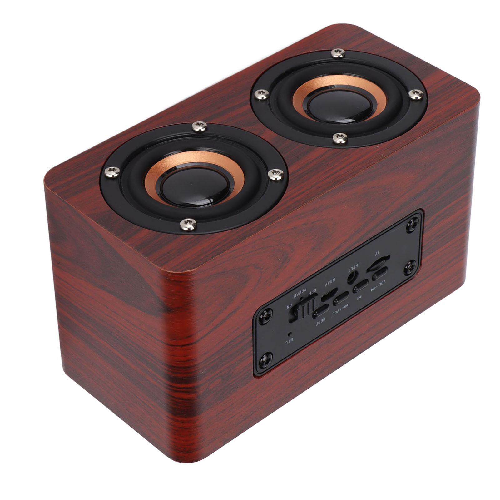 

Wooden Speaker Retro Wireless Subwoofer Stereo Speaker for Home Tablet