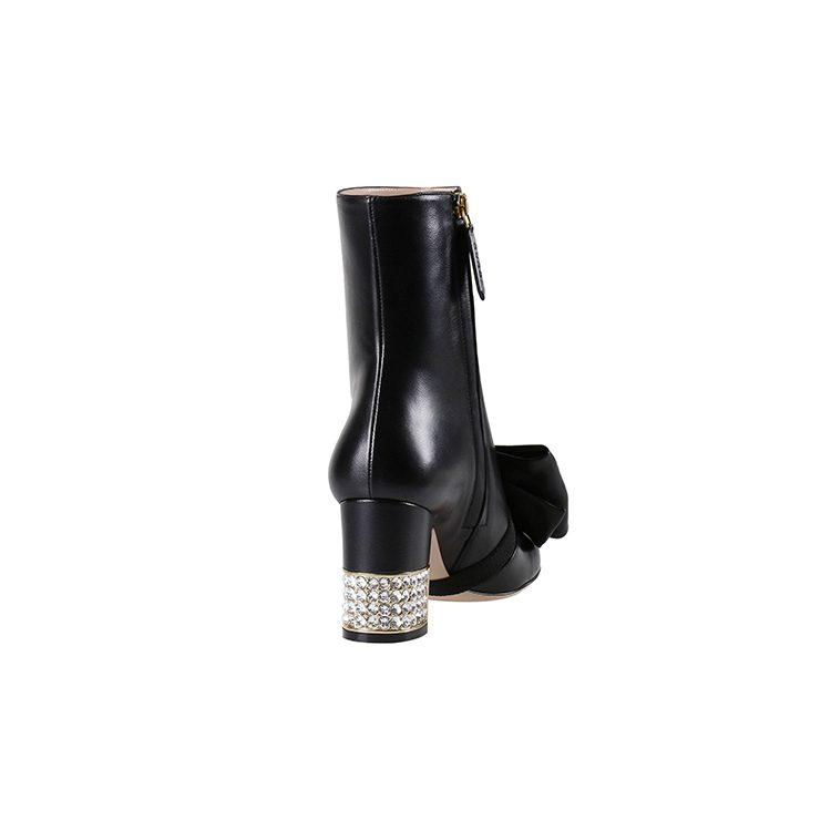 GUCCI Cow Leather Ankle Boots Women's Black 481171 BKO00 1000
