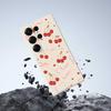 For Samsung Galaxy S25 Ultra Case Big Bow Cherry Pattern Printing Straight Edge TPU Phone Back Cover