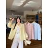 2025 Spring Plus Size Women's Age-Reducing Colorful Button Long Sleeve Shirt Top