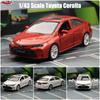 NUWE4 1/43 Toyota Corolla Hybrid Toy Car For Children Diecast Metal 1:43 Miniature Model Pull Back Educational Collection Gift Boys