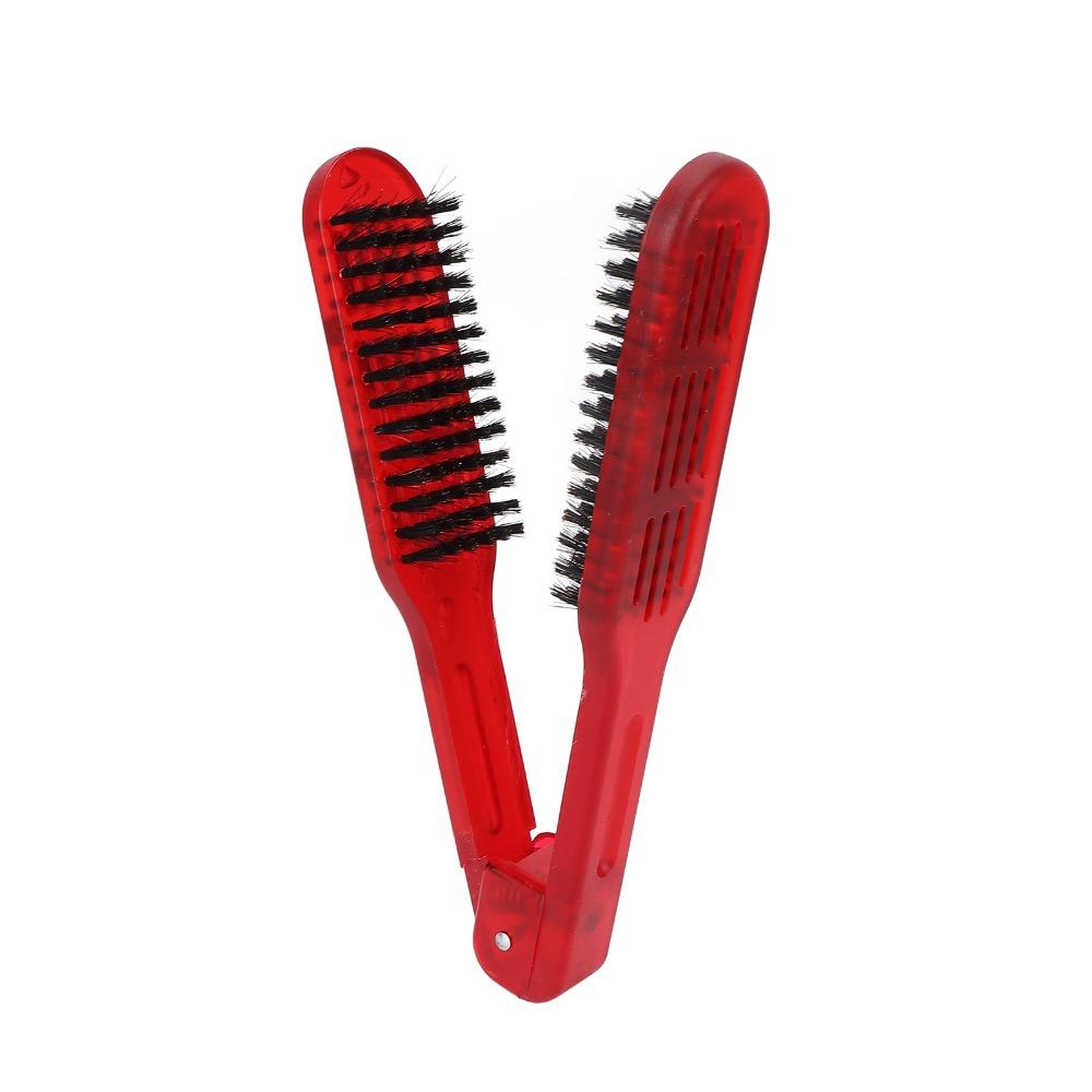 V-Form Design Haarglättbürste Schienenstruktur Haarstylingkamm für den Heimgebrauch