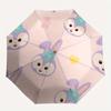 Disney Bunny,Pastel,Cute Manual Opening and Closing Umbrella, 8-Rib Reinforced Folding Design, Lightweight