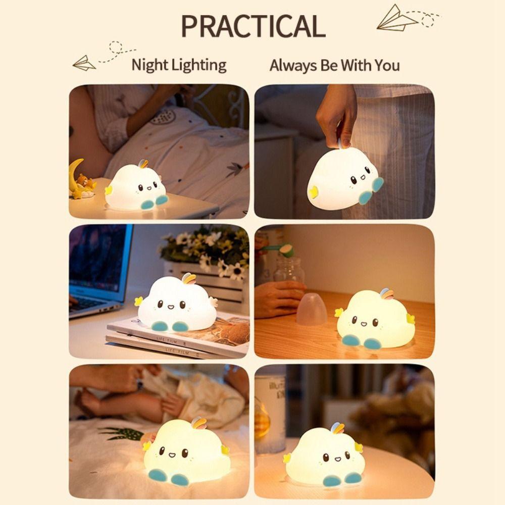 Lovely Cloud Shaped Night Light PVC Cute Table Lamp New Nursery Sleeping Lamp  Baby Child