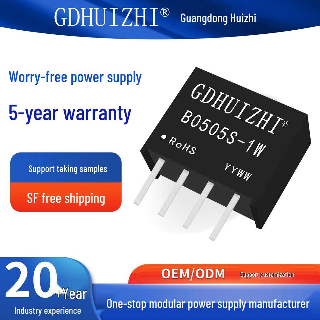 B0505S-1W Industrial Isolated Power Module: 5V To 5V Unregulated Output, Customizable, DC-DC Converter.