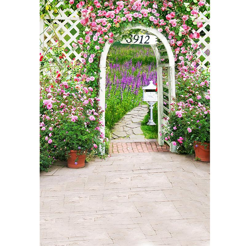 Flowers Scenery Villa Backgrounds for Photographs Wedding Theme Backdrop Maternity Shooting Props Photobooth