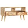 TV Cabinet - VIDAXL - 90x30x50 Cm - Solid Mango Wood - 2 Doors - Living Room
