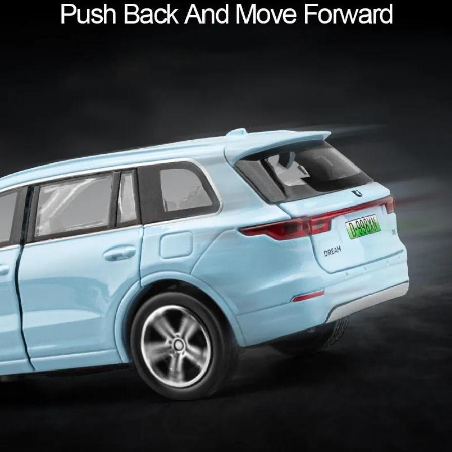 1/32 Přední ideální ONE EV slitina odlévaná z tlakového odlitku auta Model hračka Simulace vozidla Zatahovací zvuk Světelná kolekce Hračka pro děti Dárky