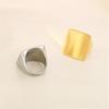 Anillo Cuadrado Contemporáneo de Acero Inoxidable Artesanal Joyería Resistente al Deslustre Para Ocasiones Casuales O Formales
