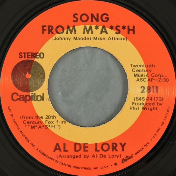 

7inch Record AL DE LORY - Song From M*A*S*H 2811 Capitol Records 1970 US Jazz Used