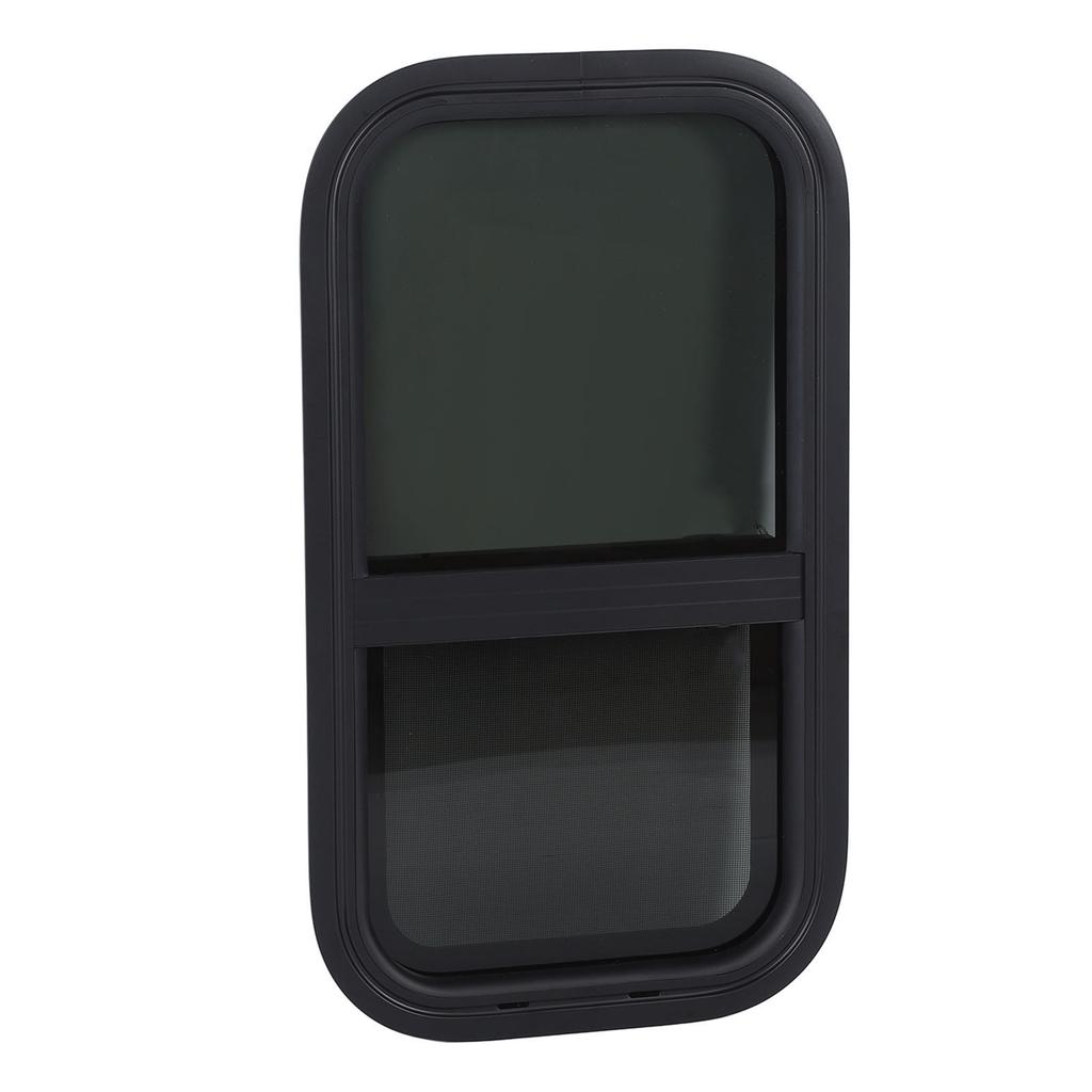 12.2x22.36in Wohnmobilfenster Vertikal Schiebbar Mit Herausnehmbarem Fliegennetz Gehärtetes Glas Aluminiumlegierung