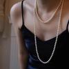 Elegant Multi-Way Glass Pearl Necklace with Clasp - Influencer Style