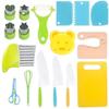 Kids  Childrens Kids  Childrens Kitchen Playsets, Montessori Cooking Tools for Toddlers, 13/17 Piece Knives