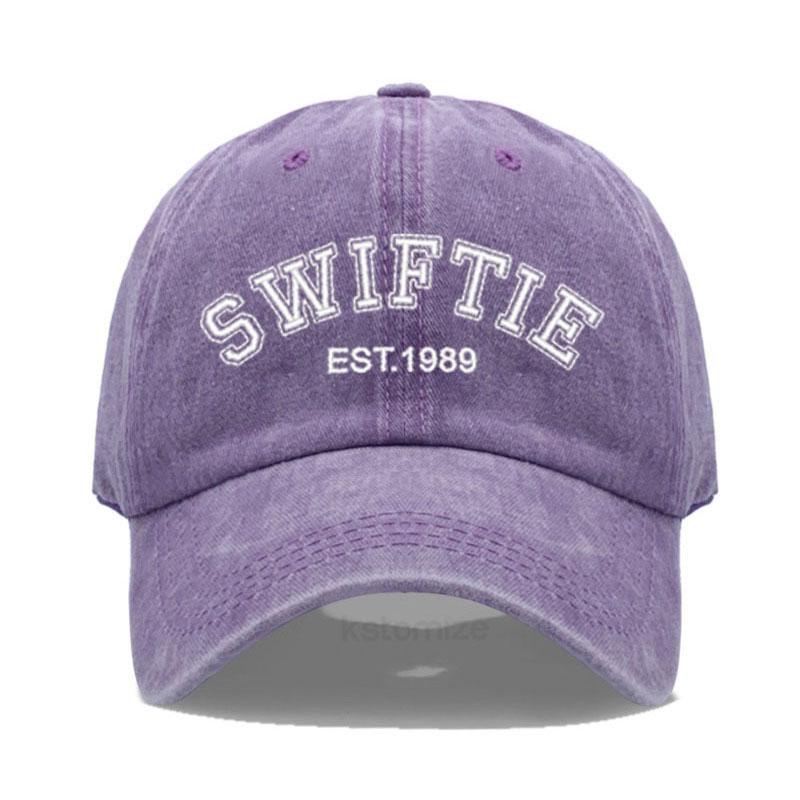 SWIFTIE 1989 Stickerei Baseballkappe für Männer Frauen Unisex Gewaschene Baumwolle Dad Hat Sonnenhut Geschenk Fans Outdoor-Sport Dropshipping