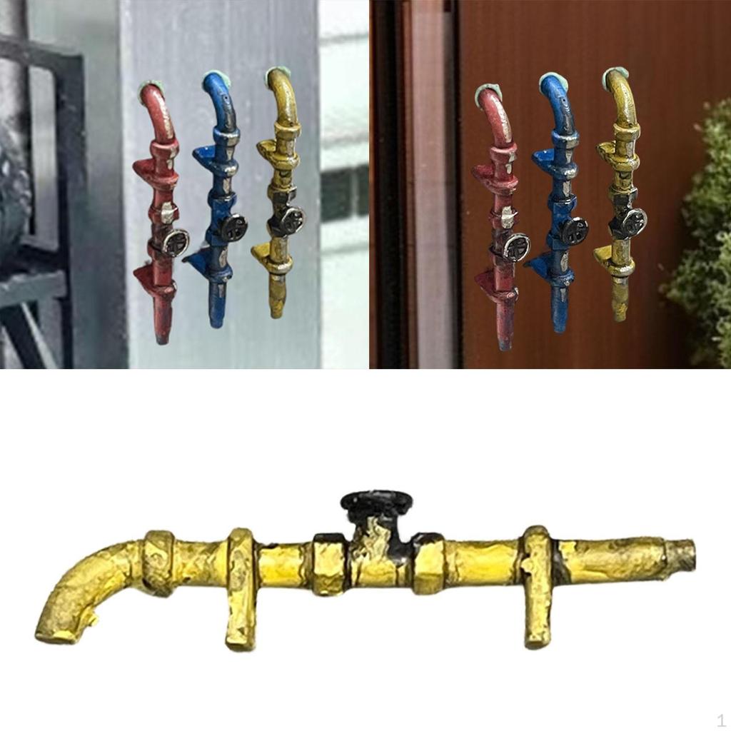 1/64 Scale Water Pipe Model Pipeline Diorama Accessories Creative Doll House Tiny