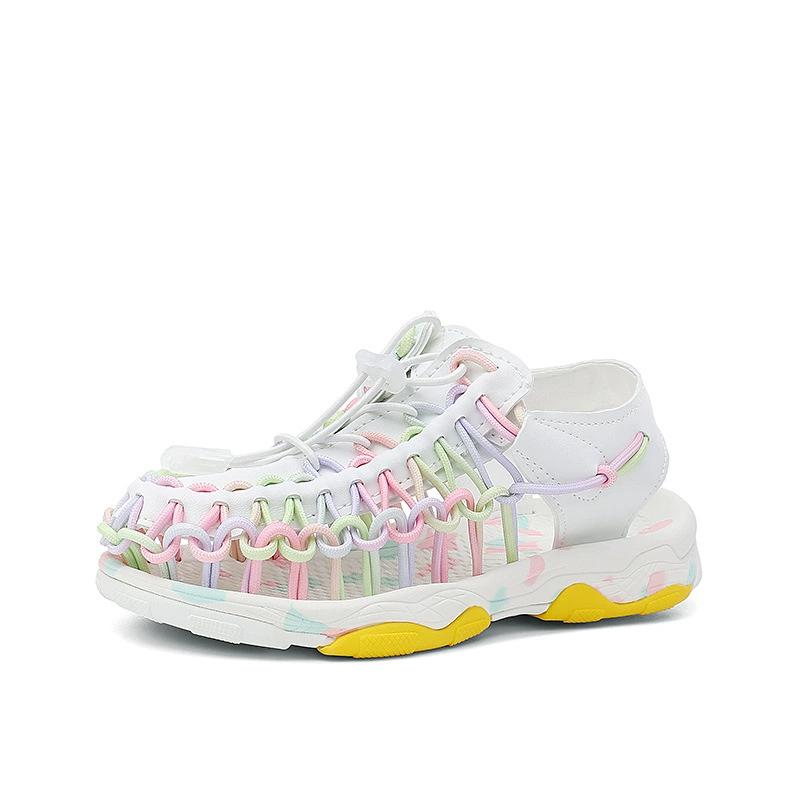 Summer Girls' Braid Baotou Children's Shoes Children's Beach Shoes Small and Medium-sized Children's Non-slip Children's Shoes Boys' Sandals