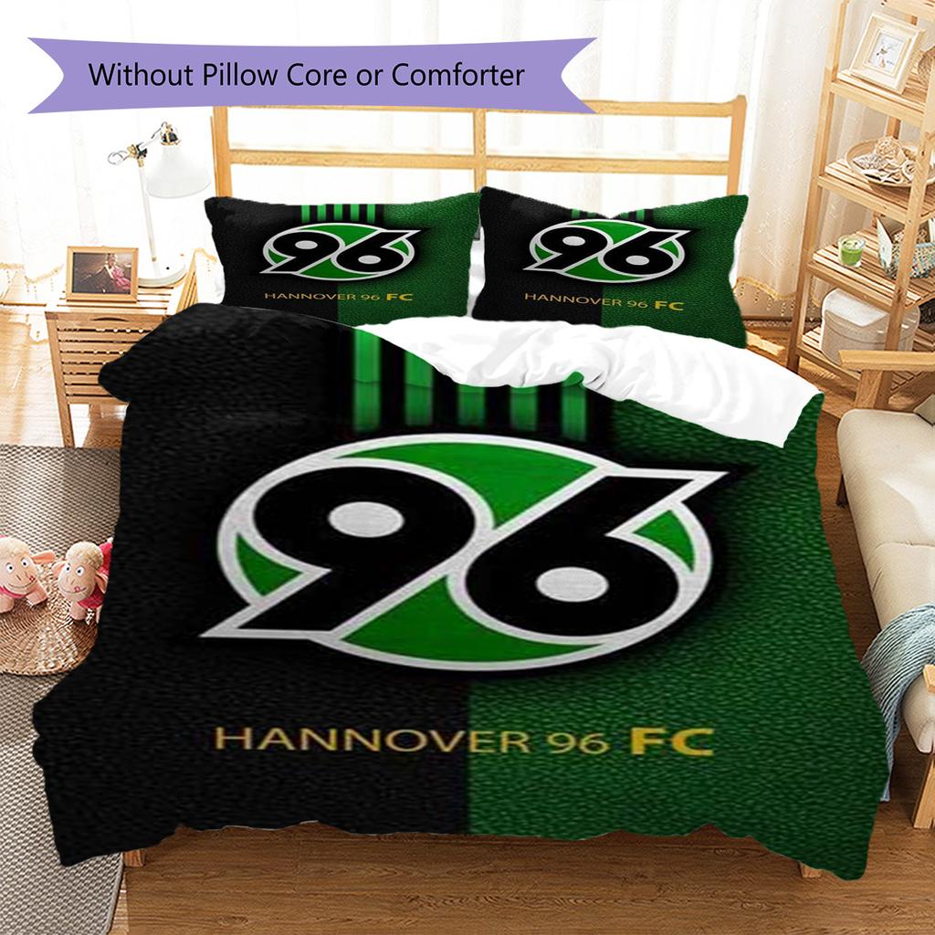 Hannover 96 Pattern Bedding Set Quilt Cover Pillowcase Home Decor Gift (1 * duvet cover + 2 * pillowcase, without core)