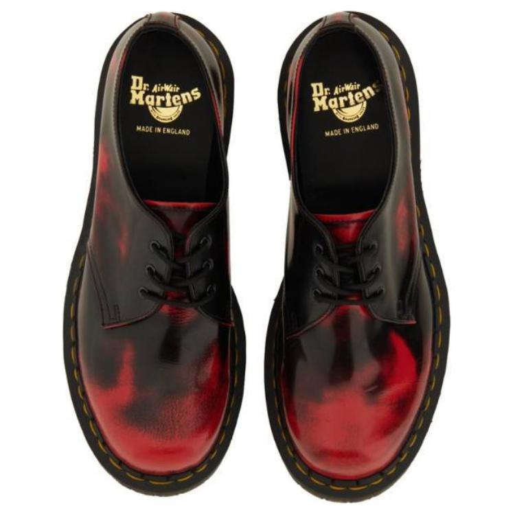 DR. Martens 1461 Bex Oxford Schwarz Rot Herren Sneaker 31864782