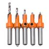 5pcs 2.8-4mm Drill Diameter Self Taping Drill Bit Wood Screw Counter Sinker  For Aluminum Alloy