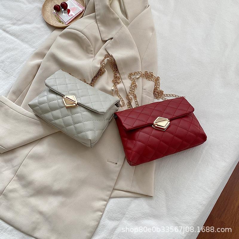 Women's bag, rhombus chain bag, women's shoulder messenger bag