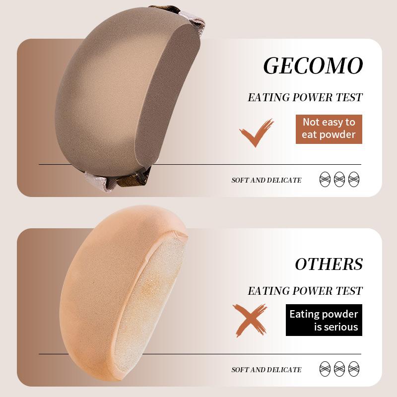 2Pcs/set Powder Puff Set Box with Mirror Wet And Dry Dual Use Super Soft Makeup Sponge And Loose Powder Air Cushion