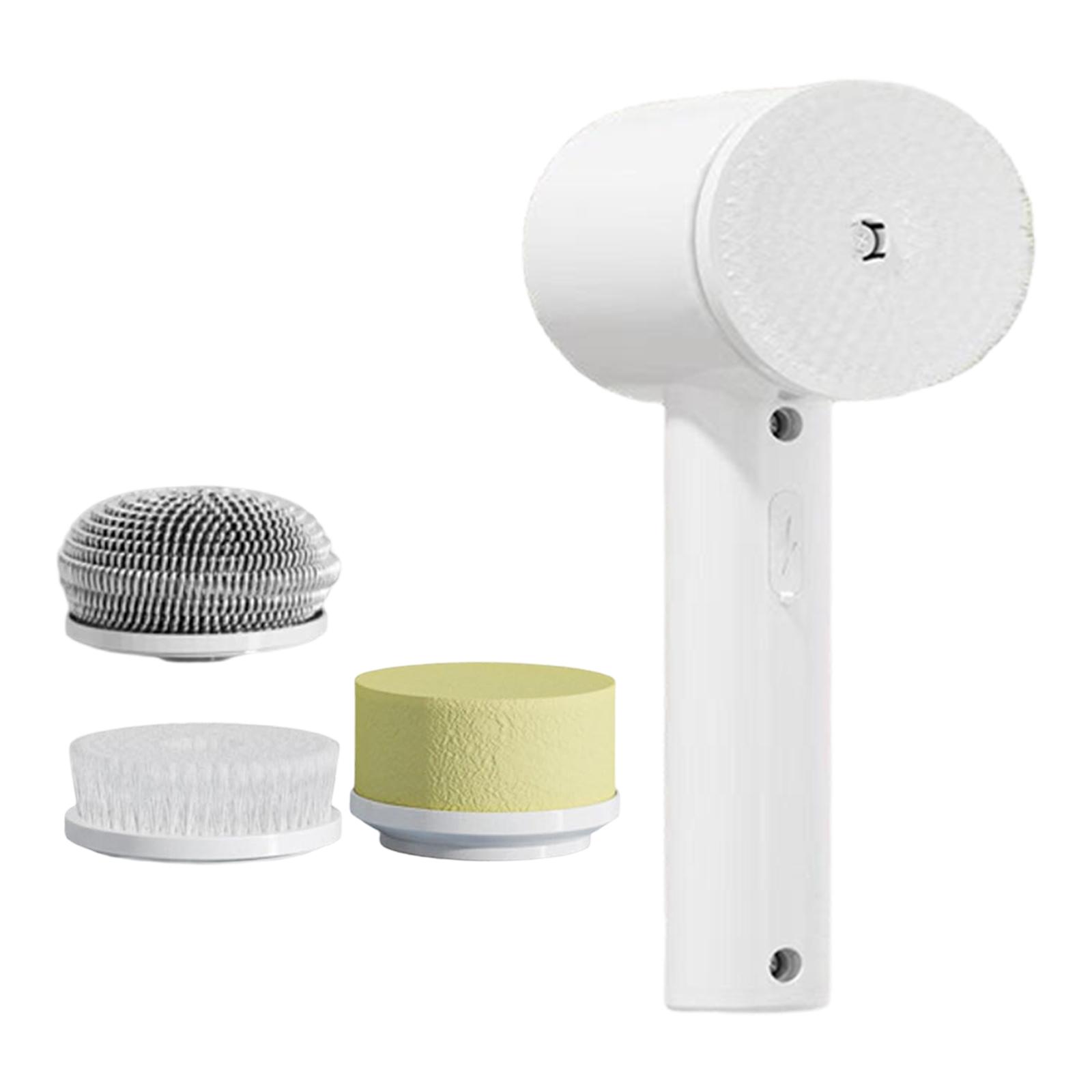 

Electric Bathroom Cleaning Brush With Three Different Brush Heads | Powerful Electric Cleaning Brush Suitable For Various Everyday Uses | Rechargeable One Size білий