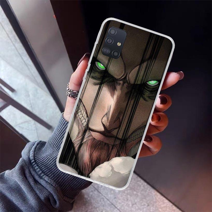 

A-Attack on T-Titan Eren Yeager Phone Case For Samsung Galaxy A52 A51 A50S A32 A22 A12 A02S A72 A71 A31 A70 A30S Note 20 Ultra 1 Samsung A02S