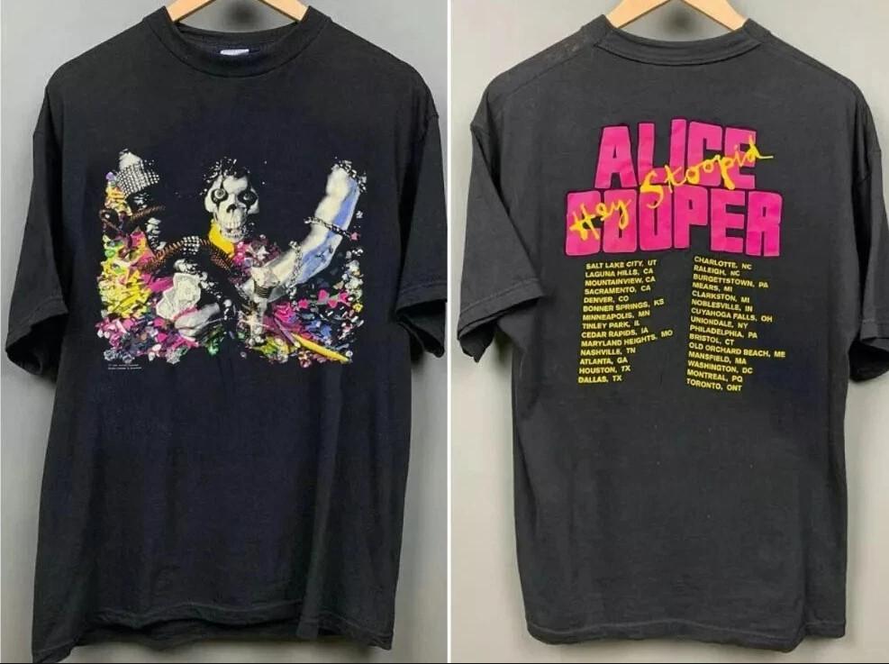 Vintage 1991 Alice Cooper 1991 Hey Stoopid Tour Tshirt size S5XL Unisex T-Shirt L
