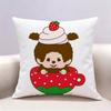 MMonchhichi New   Doublesided print Pillow Case Pattern Printed Pillowcase For Living Room Sofa Cushion Cover