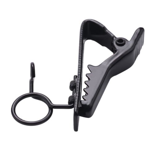 Plouluyt 5-Piece Ring Mini 7.5mm Microphone Clip Holder, Practical for Tie Clips and Collar Clips (Black)