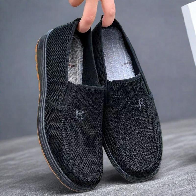 Beef Tendon Sole ****** and Autumn Flying Weaving Old ******* Cloth Shoes Men's Shoes Single Shoes Breathable Casual S**t Sole Middle-