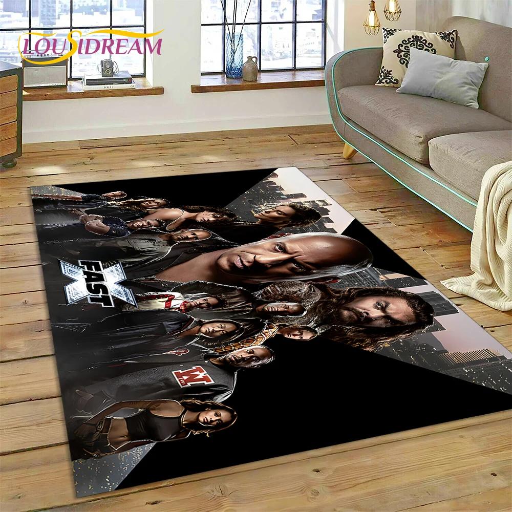 Fast & Furious X 10 Vin Diesel Movie Carpet Rug for Bedroom Living Room Home Sofa Decoration,Children Game Large Decor Floor Mat