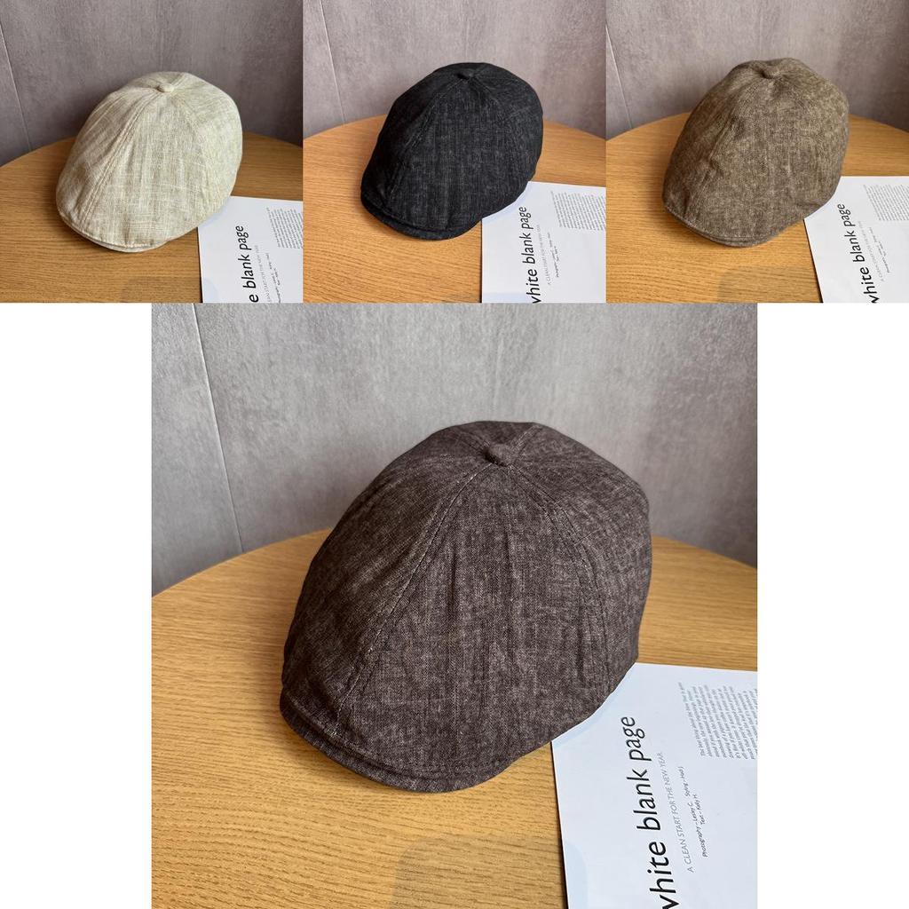 Cotton Linen Flat Cap For Women With Sun Protection And Breathability For Spring Summer Wear