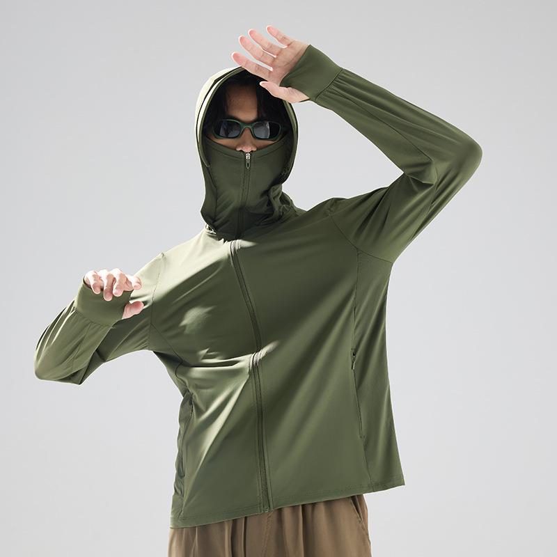 Couple's Ice Silk UV Protection Clothing - Ultra-thin, Breathable, Quick-drying, and Cooling Summer Wear.