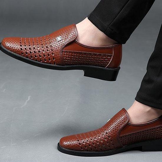 Men's Slip-On Shoes with Breathable Soft Bottom for Business and Casual Wear