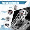 ASUBHA Skull Shifter Knob, Personalized Skull Shifter Head With Adjustable LED Double Eyelet Decorations, Gear Knob Head Universal Car Interior