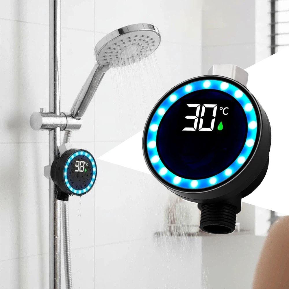Termómetro LED Impermeable Medición Precisa Termómetro de Ducha Instalación en Grifo