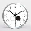 12-inch Stainless Steel Wall Clock, Aluminum Clock, Creative and Fashionable Living Room Wall Clock, Quartz Clock, Wall Clock