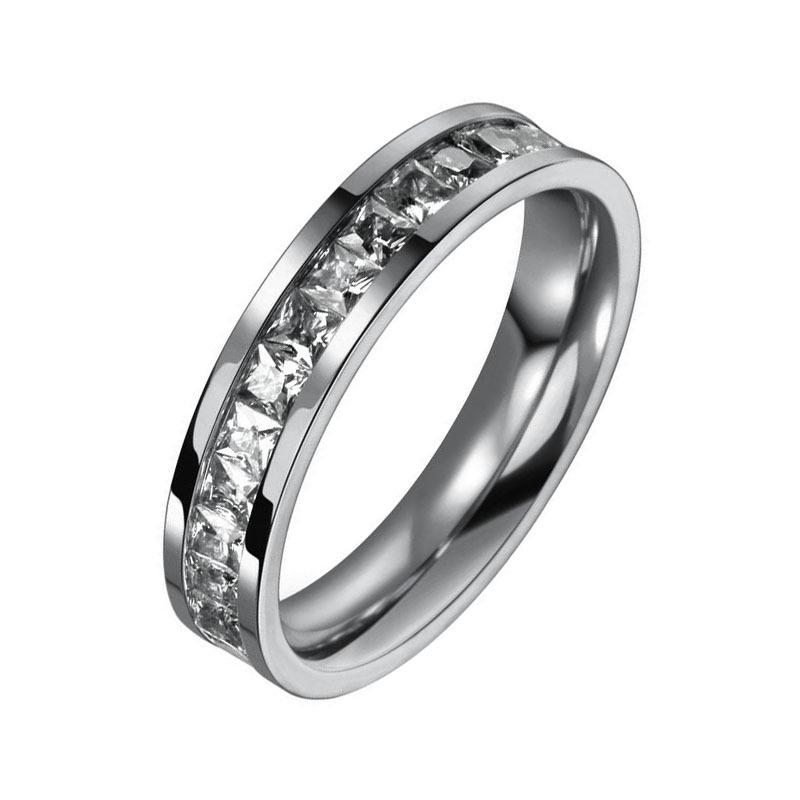 Titanium Steel Women's Ring - Light Luxury Korean Style, Non-fading Stainless Steel Band Jewelry.