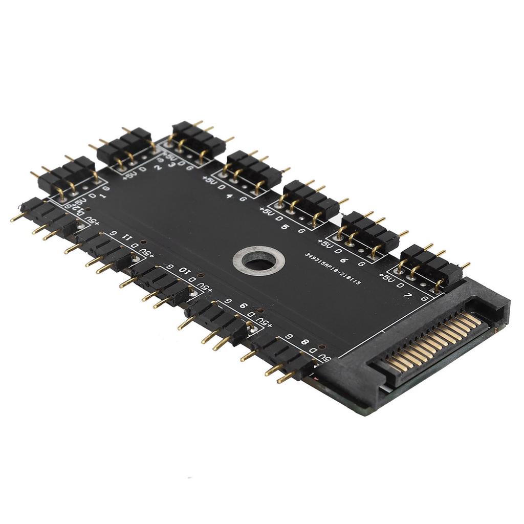 11-Wege-Splitter-Hub 3PIN ARGB-Schnittstelle Erweiterung RGB-LED-Steuergerät Zubehör 5V SATA-Schnittstelle