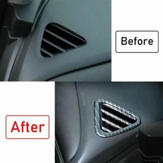 Carbon Fiber Dashboard Air Outlet Vent Cover Trim For Chevrolet Equinox 2017-21