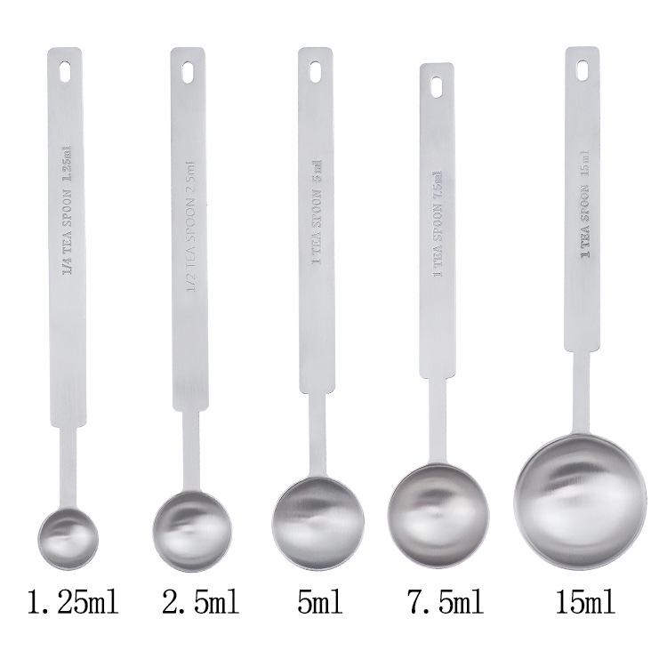 Stainless Steel Measuring Spoon Set with Precise Scale for Baking and Coffee