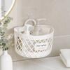 No Drill Hanging Storage Basket Multifunctional Toiletry Holder Box Bathroom Use